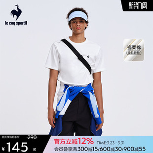 舒适透气白色纯棉圆领短袖 运动经典 T恤 男士 乐卡克法国公鸡夏季