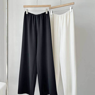 法式极简风三醋酸长裤 春夏新款巨显瘦显高gala裤