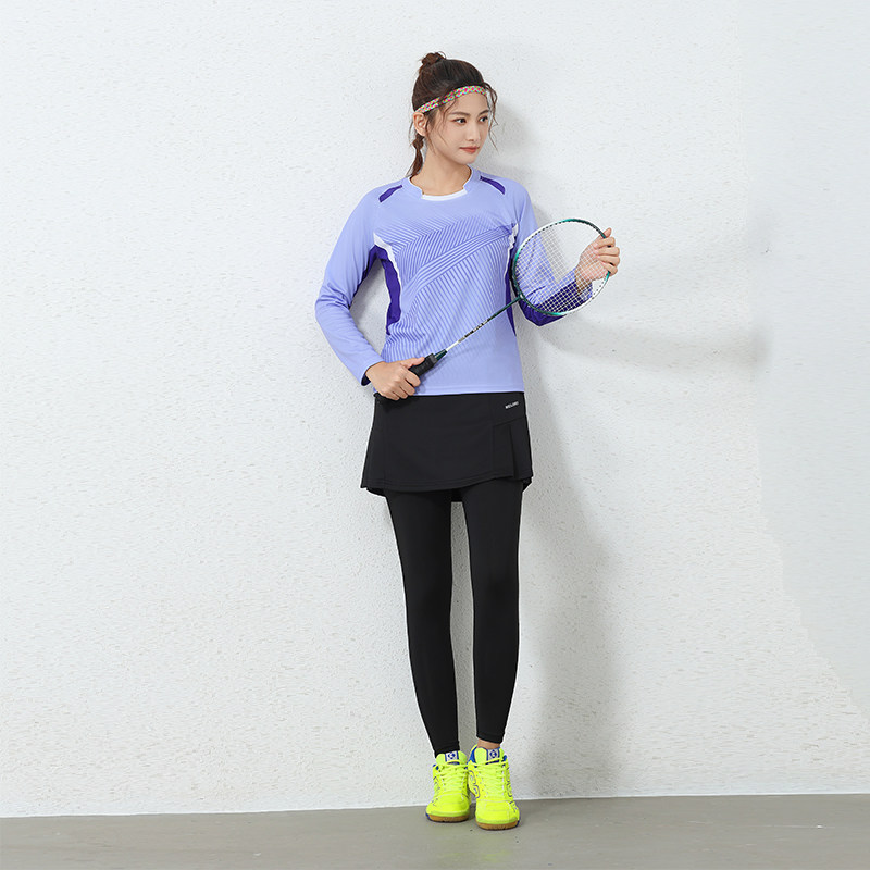 2025秋冬新款羽毛球服长袖套装男女乒乓排球团队比赛队服定制印字