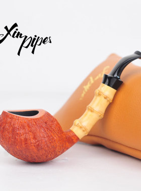李欣XIN PIPES烟斗自由式勺子石楠木喷砂面耐高温竹节杆轻盈好叼