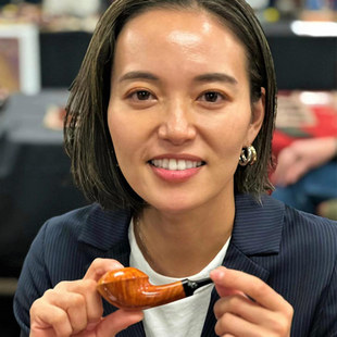 日本女斗师菊池朝美大师联名烟斗01款进口石楠木张国辉龙诚工作室