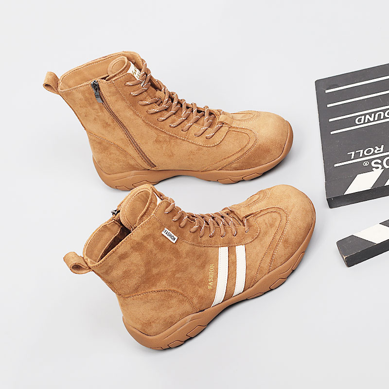 新款大码脚宽胖肥女鞋41一43棉鞋2025冬季时尚百搭休闲加绒高帮鞋