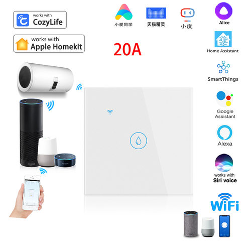 HomeKit智能开关大功率热水器欧规86型APP远程Alexa Google20A