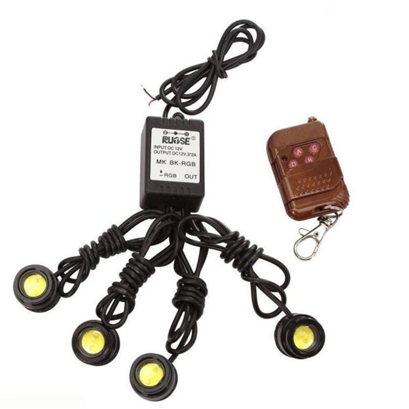 汽车日行灯 LED日行灯 反击倒车灯 鹰眼灯 无线遥控 一拖四爆闪灯