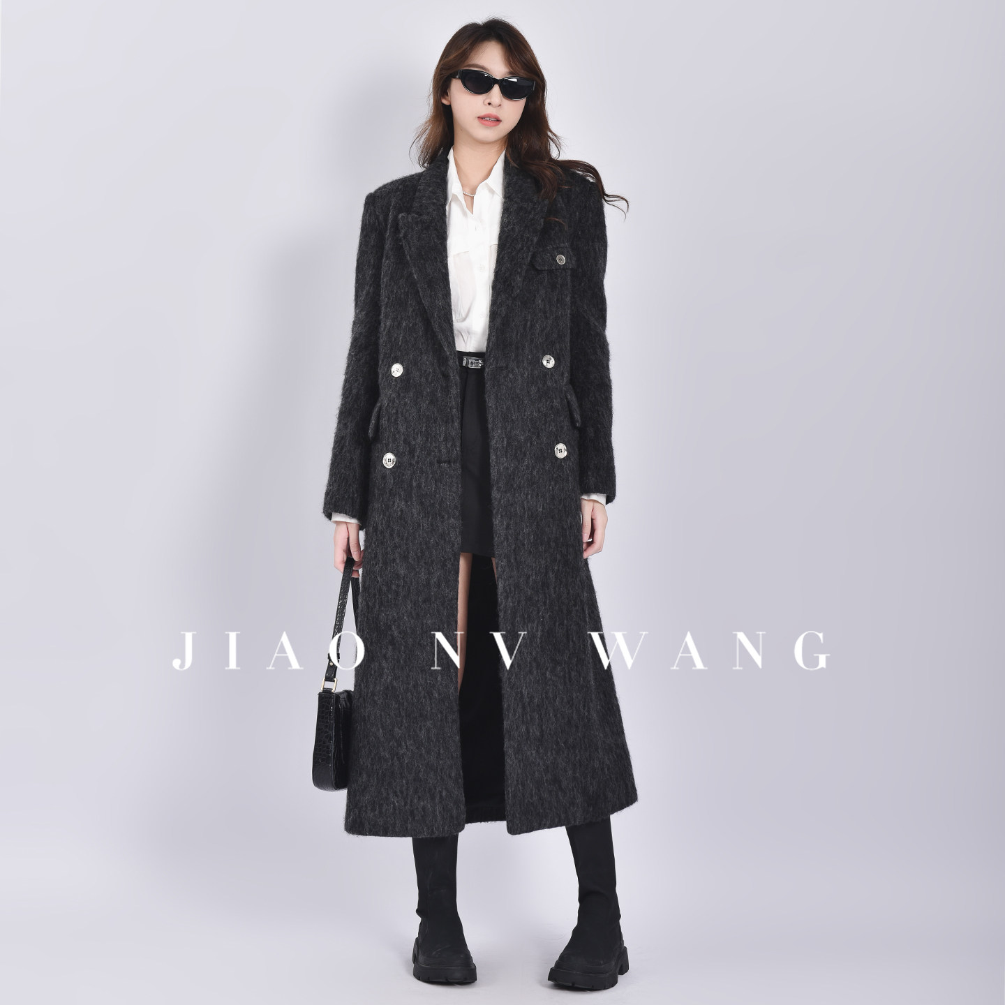 娇女王气质时尚毛呢西装大衣