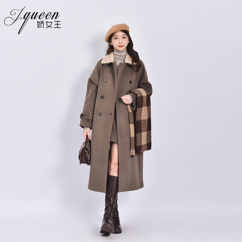 娇女王气质复古毛呢大衣