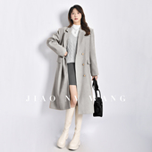 大衣女秋季 新款 时尚 正肩西装 复古气质名媛高级感长款 休闲西服外套