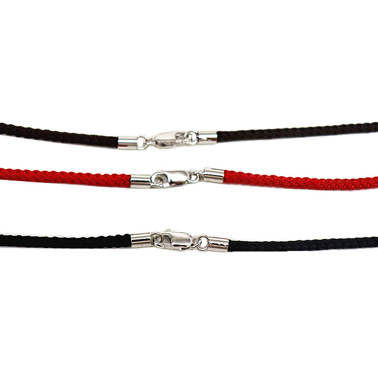 S925 Sterling Silver Rope necklace Neck Strap weave Cotton rope men and women Pendant rope Lanyard Lobster clasp Anti allergyin the Accessories/Fashion Jewelry, Necklace  category - from Buy2taobao.com to provide professional Taobao agent buy service