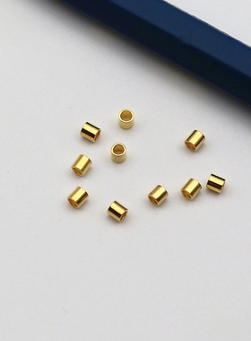 925纯银电黄金玫瑰金diy直管