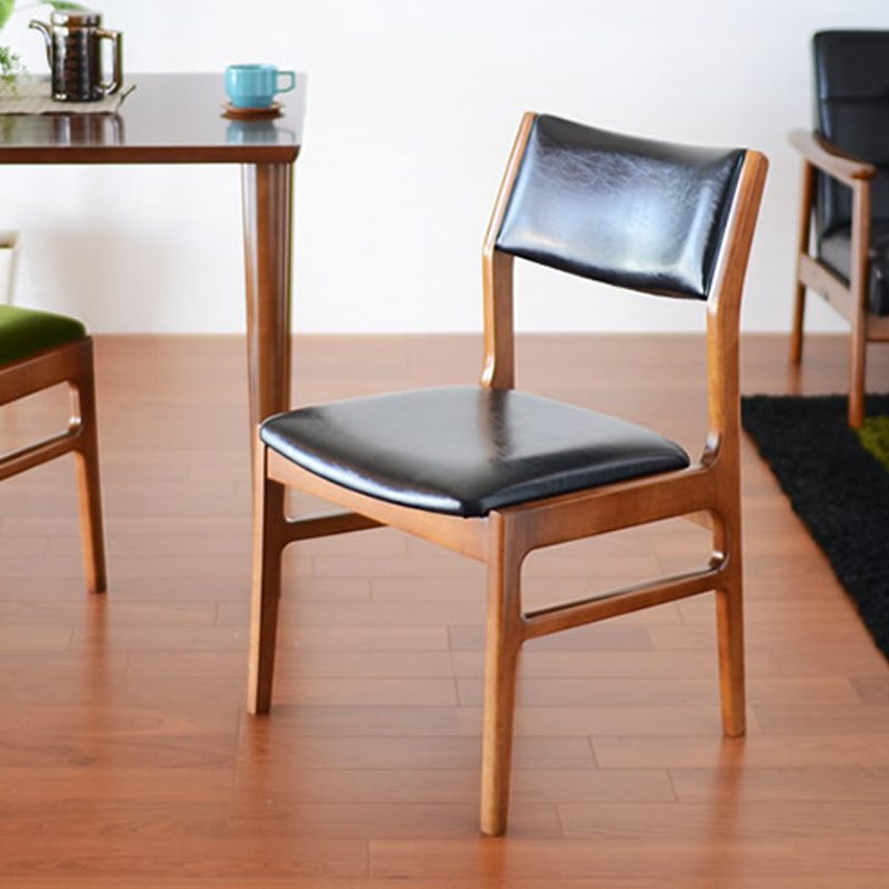 Karimoku60年代复古实木软包餐椅