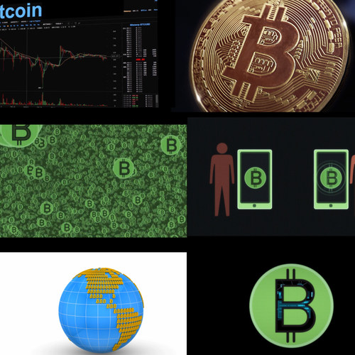 科技大数据比特币交易区块链互联网虚拟货币数字货币支付视频素材
