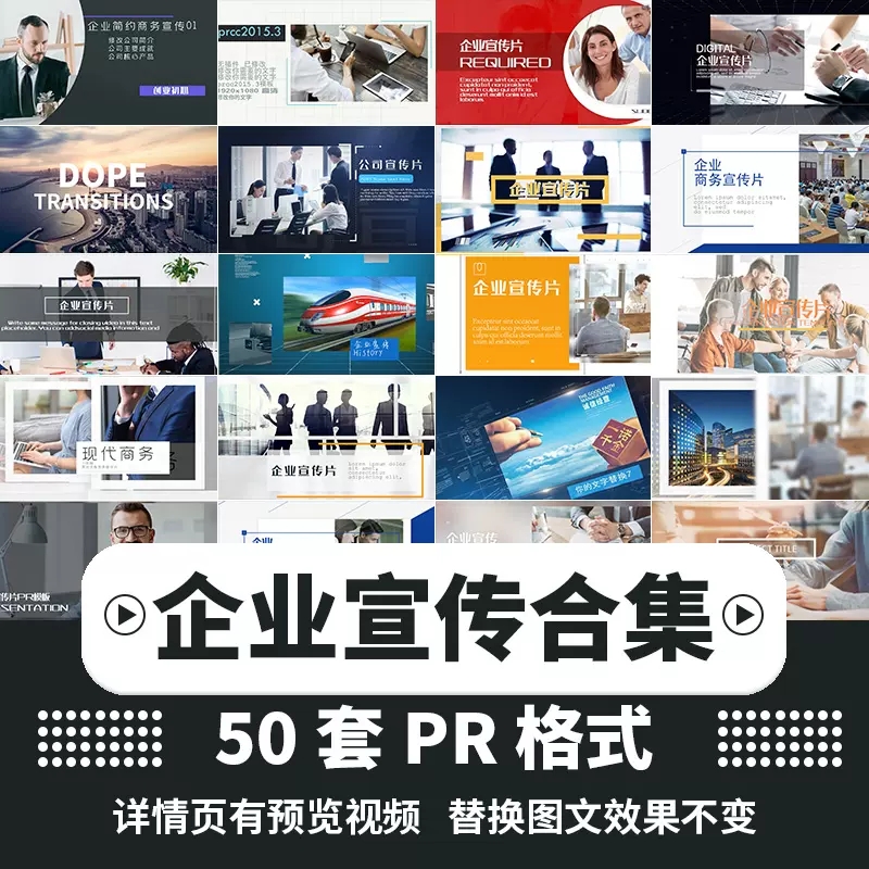 企业宣传片视频公司发展历程回顾年终总结大事记图片文素材PR模板