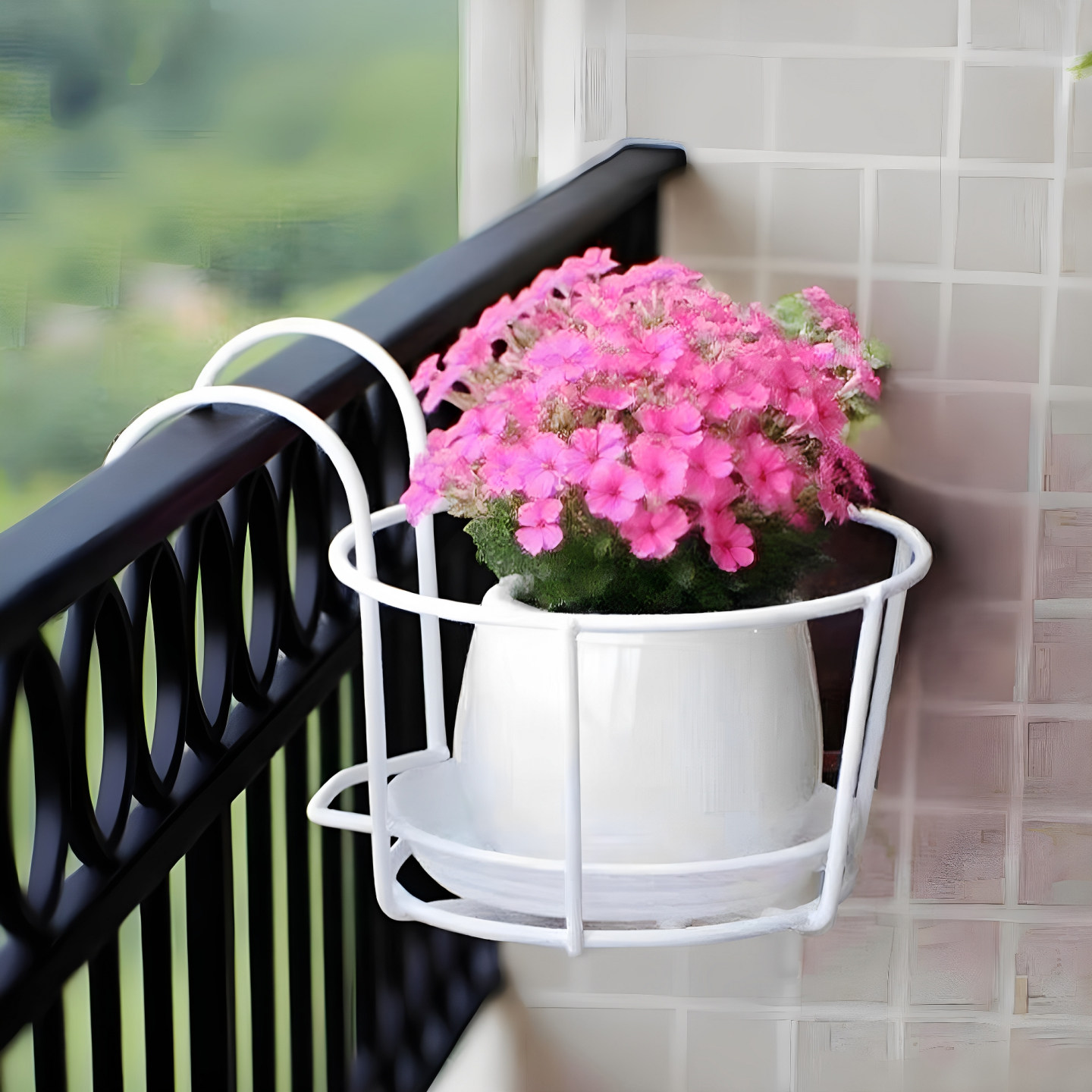 阳台栏杆挂架圆形花盆专用铁架防盗网壁挂盆挂篮花篮挂式铁艺花架,鲜花速递/花卉仿真/绿植园艺,花架,淘宝优惠券,粉丝福利购,淘宝优惠卷