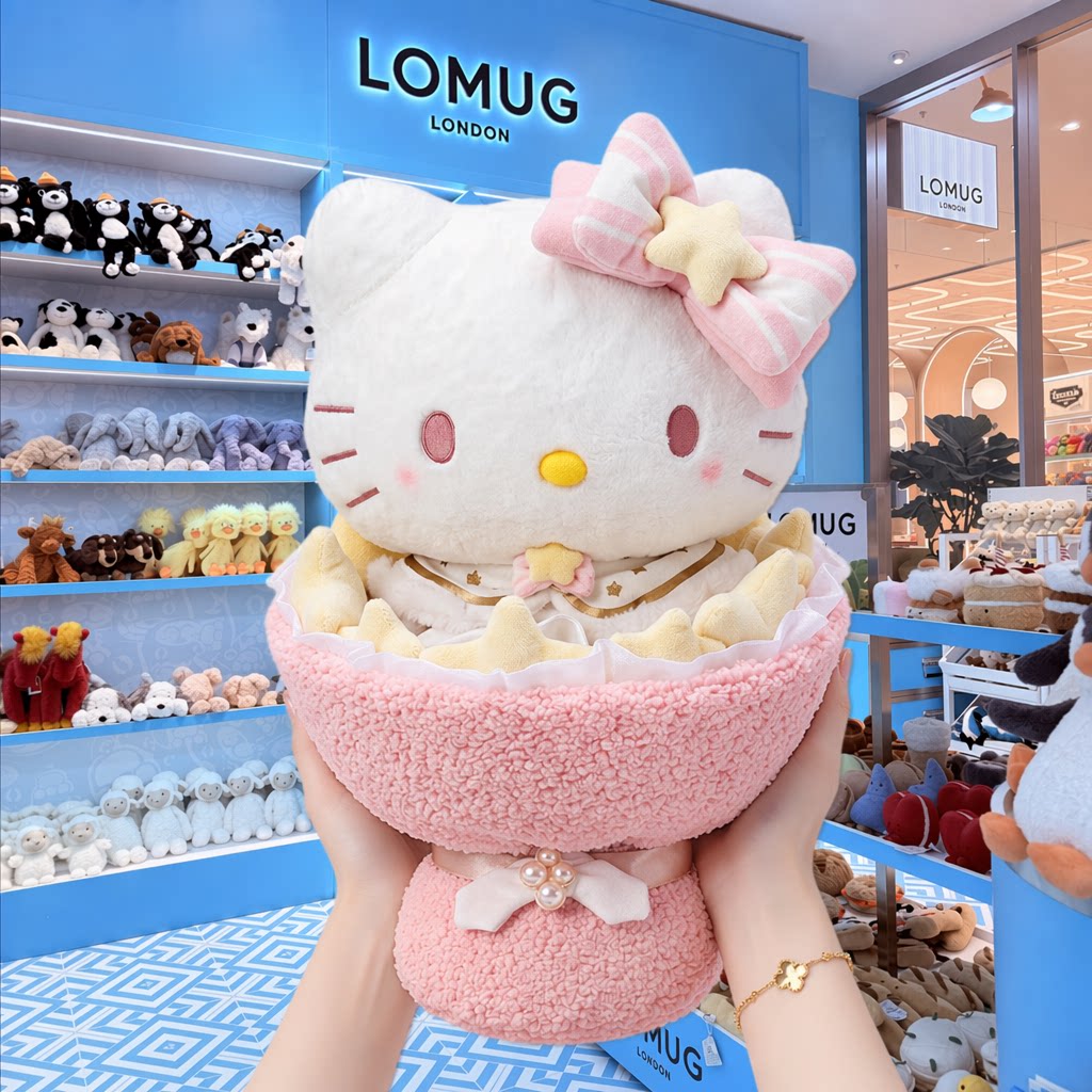 日本LOMUG凯蒂猫花束玩偶公仔库洛米HelloKitty礼物美乐蒂玉桂狗图片