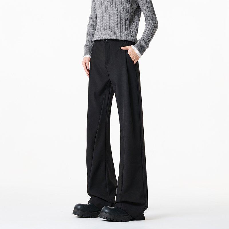 美式阔腿西装裤男士春秋2026新款裤子高腰显瘦窄版直筒垂感拖地裤,男装,西裤,淘宝优惠券,粉丝福利购,淘宝优惠卷