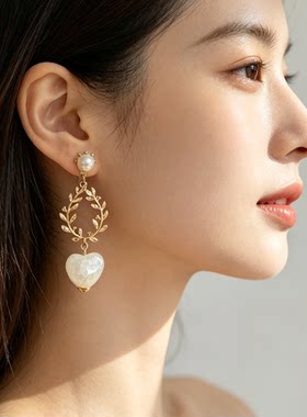 原创设计耳环女小众设计感高级轻奢气质百搭耳钉耳饰s925银针珍珠