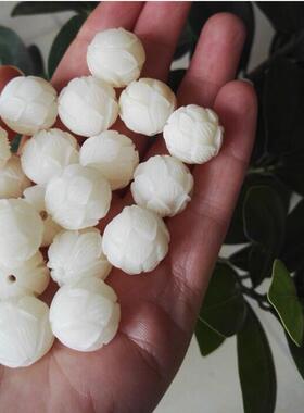 菩提雕刻莲花珠子diy桃木