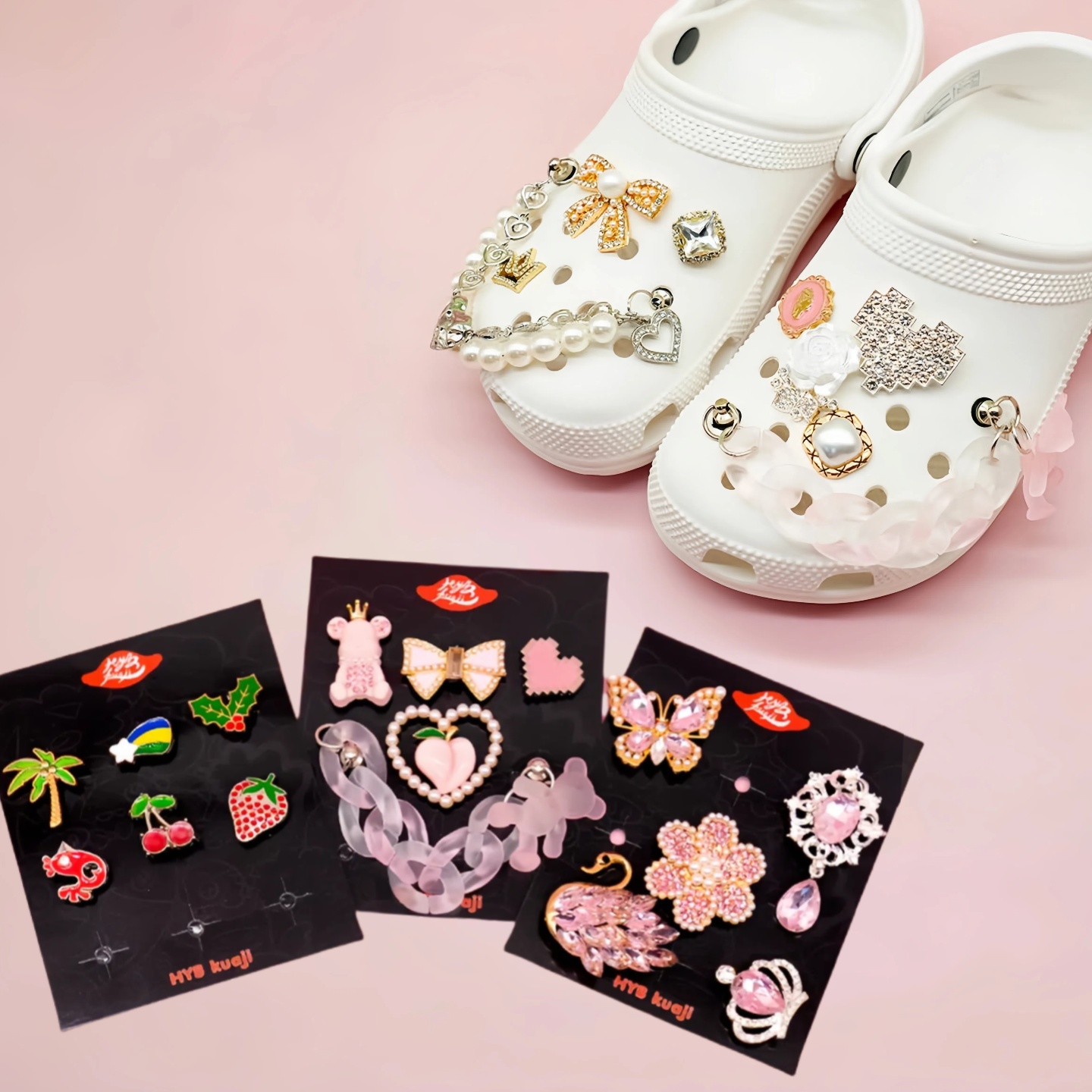 小红书同款洞洞鞋配饰洞洞鞋鞋花适用花园鞋金属装饰扣crocs卡扣