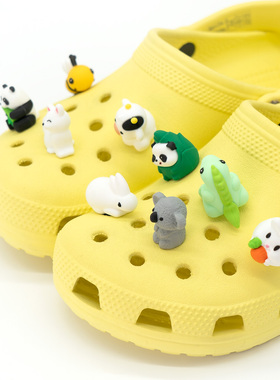 crocs洞洞鞋配饰套装高级男女cross卡骆驰可爱3D立体儿童鞋花配件