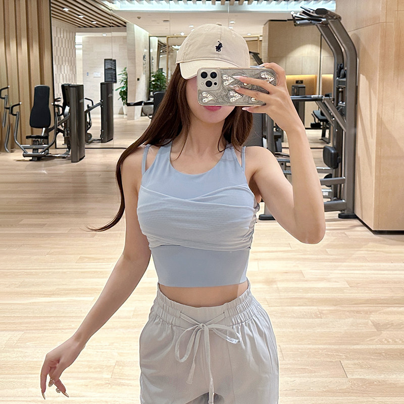 欧美性感健身背心女带胸垫专业运动文胸高级感工字美背瑜伽服背心,运动服/休闲服装,运动背心,淘宝优惠券,粉丝福利购,淘宝优惠卷