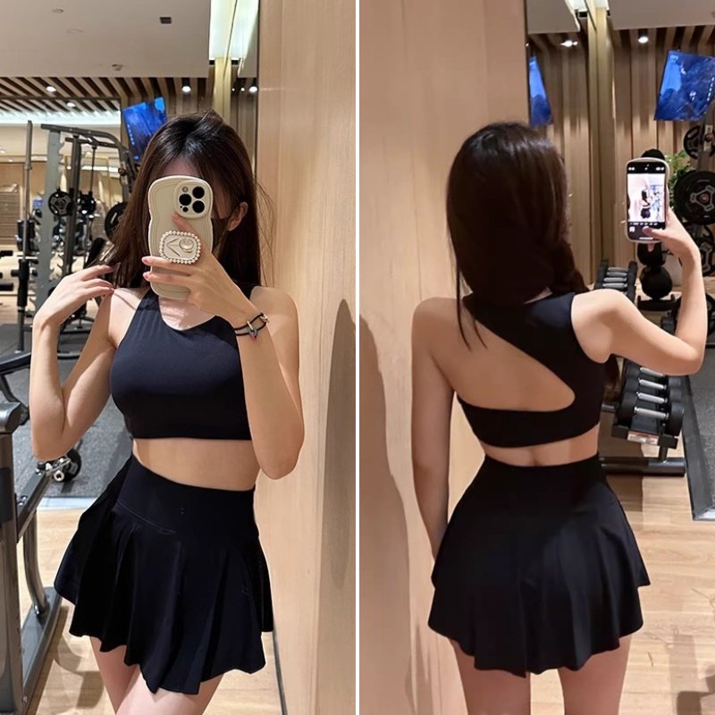 防走光运动短裙女裸感假两件速干健身羽毛球跑步瑜伽半身裙秋季,运动服/休闲服装,运动半身裙,淘宝优惠券,粉丝福利购,淘宝优惠卷