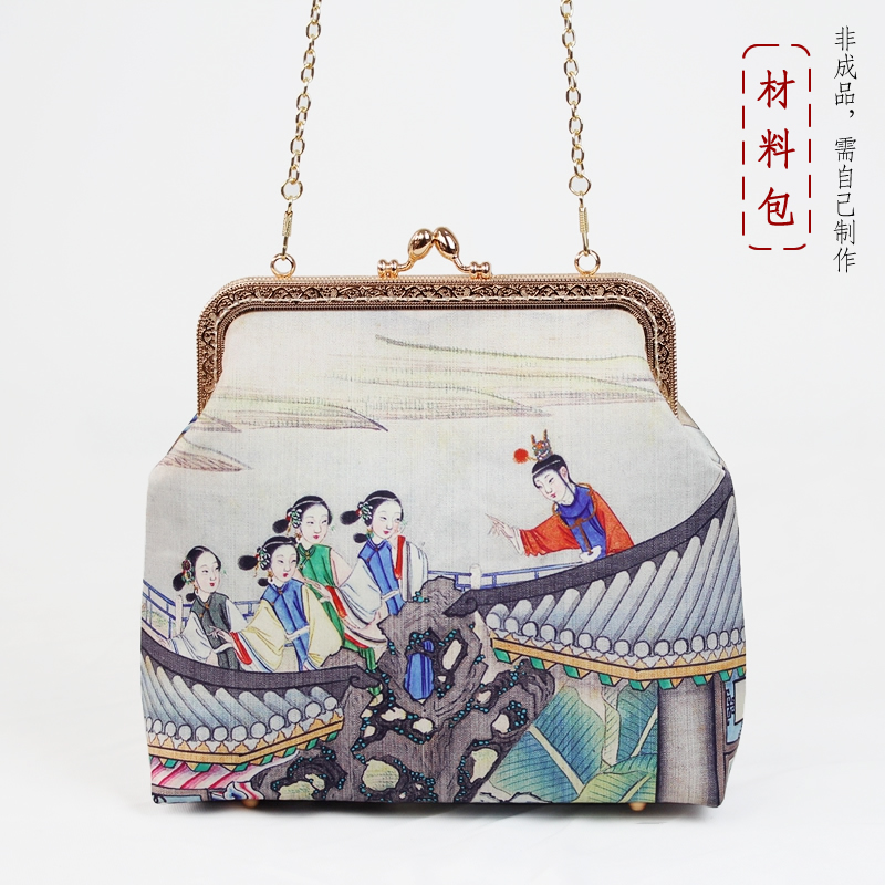 红楼梦18cm花苞头方口金包