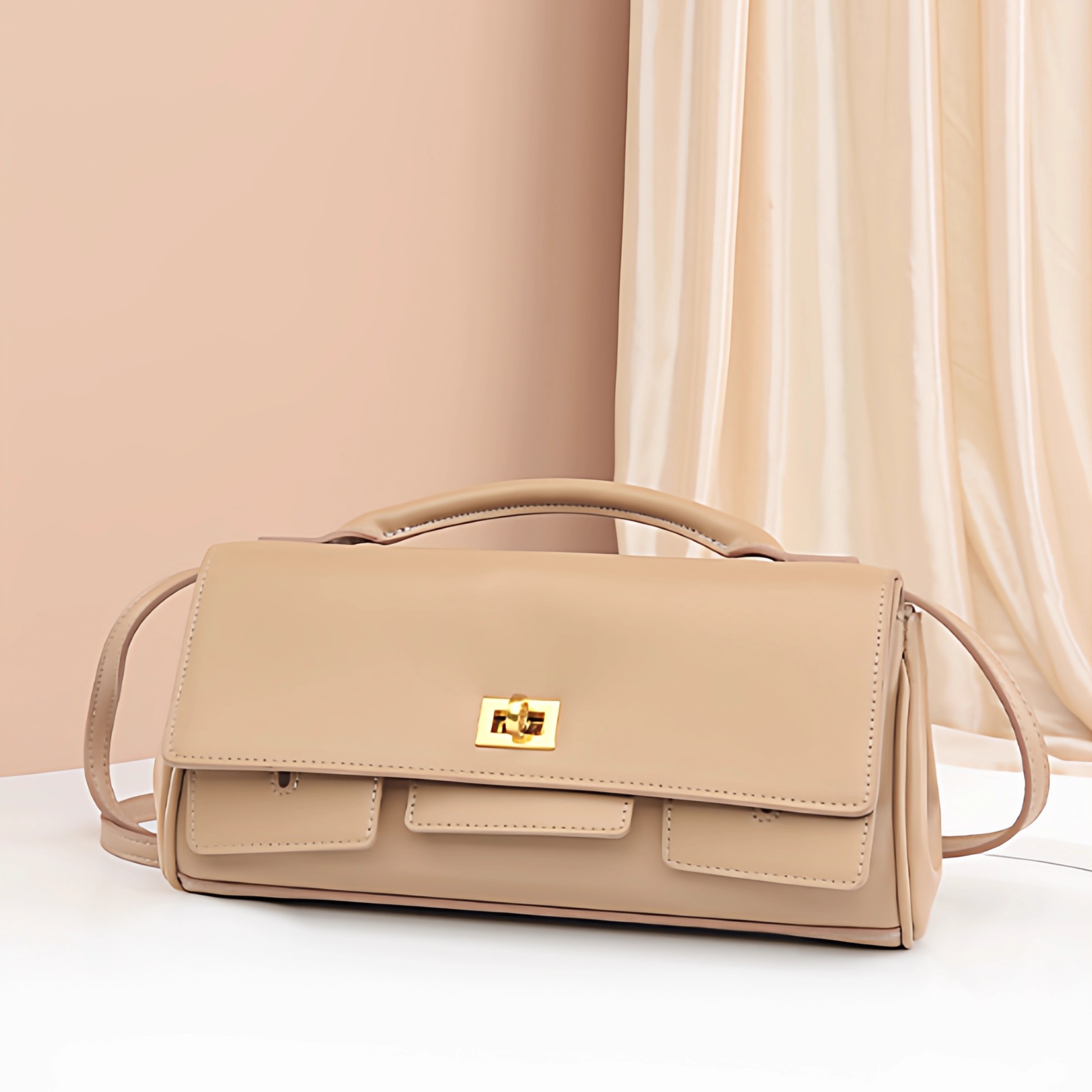 时尚百搭女简约手提包单肩斜挎包