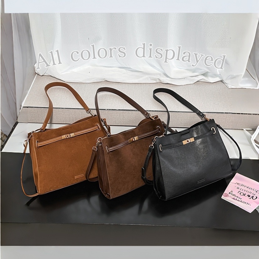 高级感时尚百搭复古简约女士通勤包手提包包单肩斜挎包大容量包包