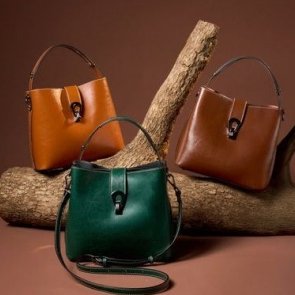 高级感轻奢小众真皮女包油蜡牛皮单肩包手提包斜挎包手拎包水桶包,箱包皮具/热销女包/男包,水桶包,淘宝优惠券,粉丝福利购,淘宝优惠卷