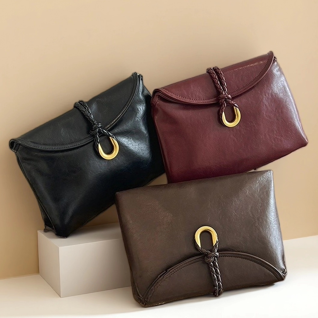 休闲简约风轻便时尚百搭PU材质女士信封包斜挎包单肩包单肩斜挎包