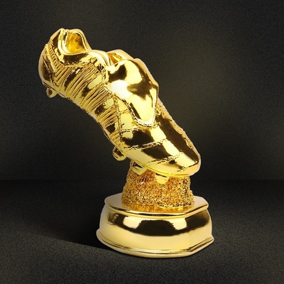 欧洲杯金靴金鞋奖杯梅西C罗射手奖定制模型足球比赛奖杯奖品球迷