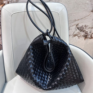 高级感真皮编织托特包