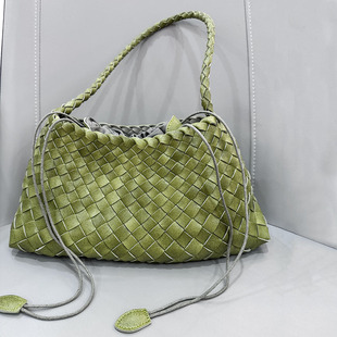 特价高级感复古手工编织包手提单肩托特包真皮单肩腋下包2025新款