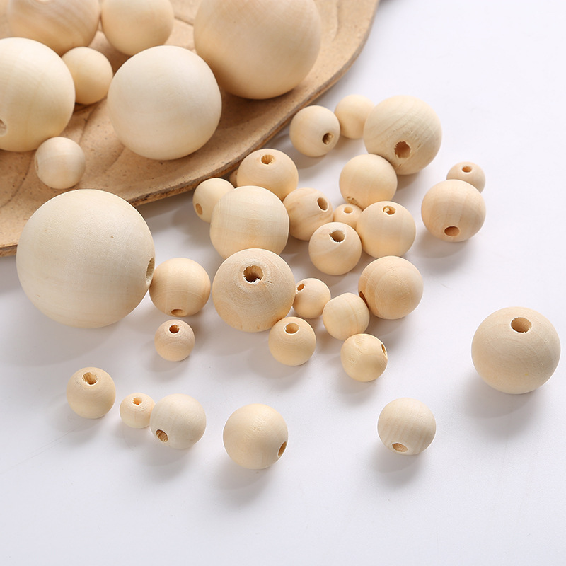 diy天然手串圆木珠饰品配件