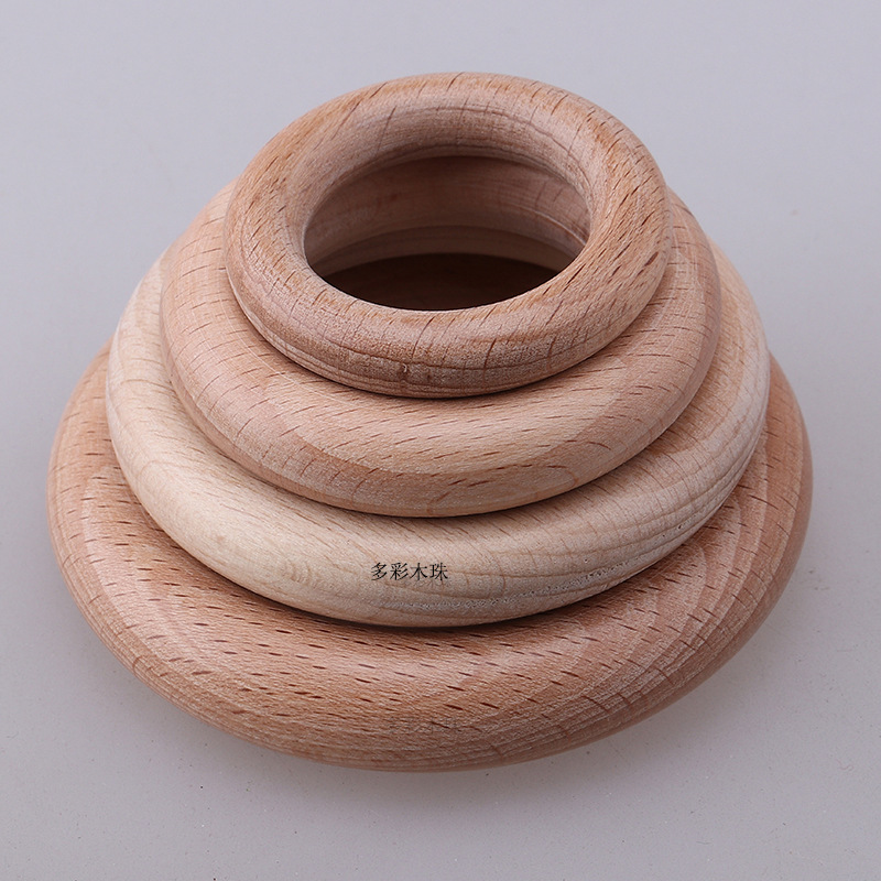 实木环保婴幼儿磨牙圆环榉木木圈