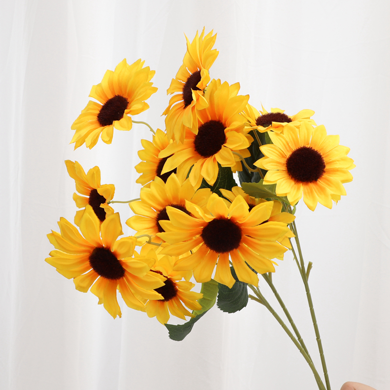 向日葵仿真花束假花装饰室太阳花