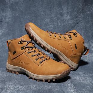 Anbenser春秋登山鞋男防水防滑透气户外徒步鞋男高帮野外登山鞋男