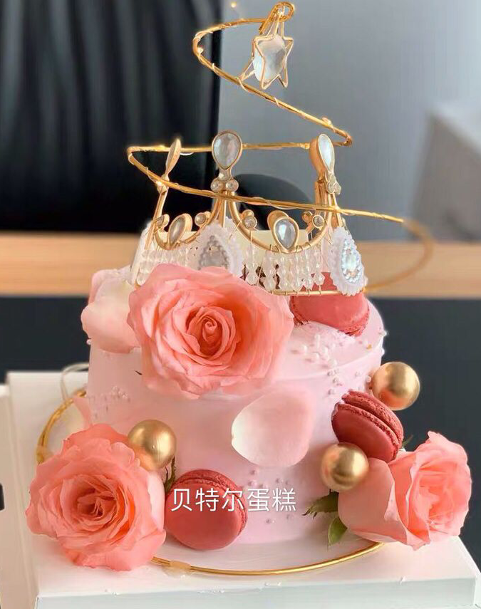 网红许愿圈创意女神鲜花唯美生日蛋糕送朋友 送女友