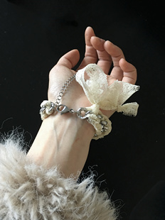 Amotional 蕾丝金属缠绕手链包挂多用途叠带手饰百搭原创小众设计