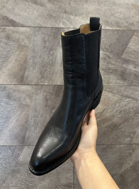 平跟头层猪皮烟筒靴马皮舒服