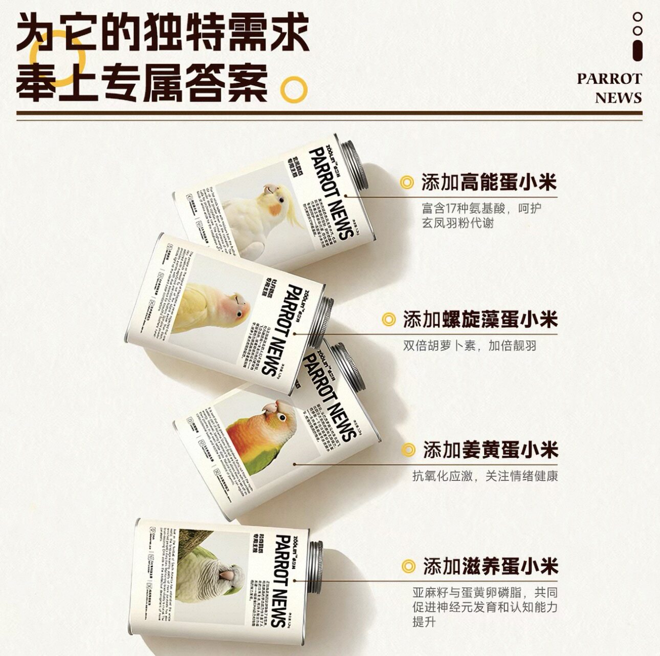 ZOOLIN卓尔林鹦鹉专用鸟粮鸟食种子粮营养饲料玄凤牡丹小太阳