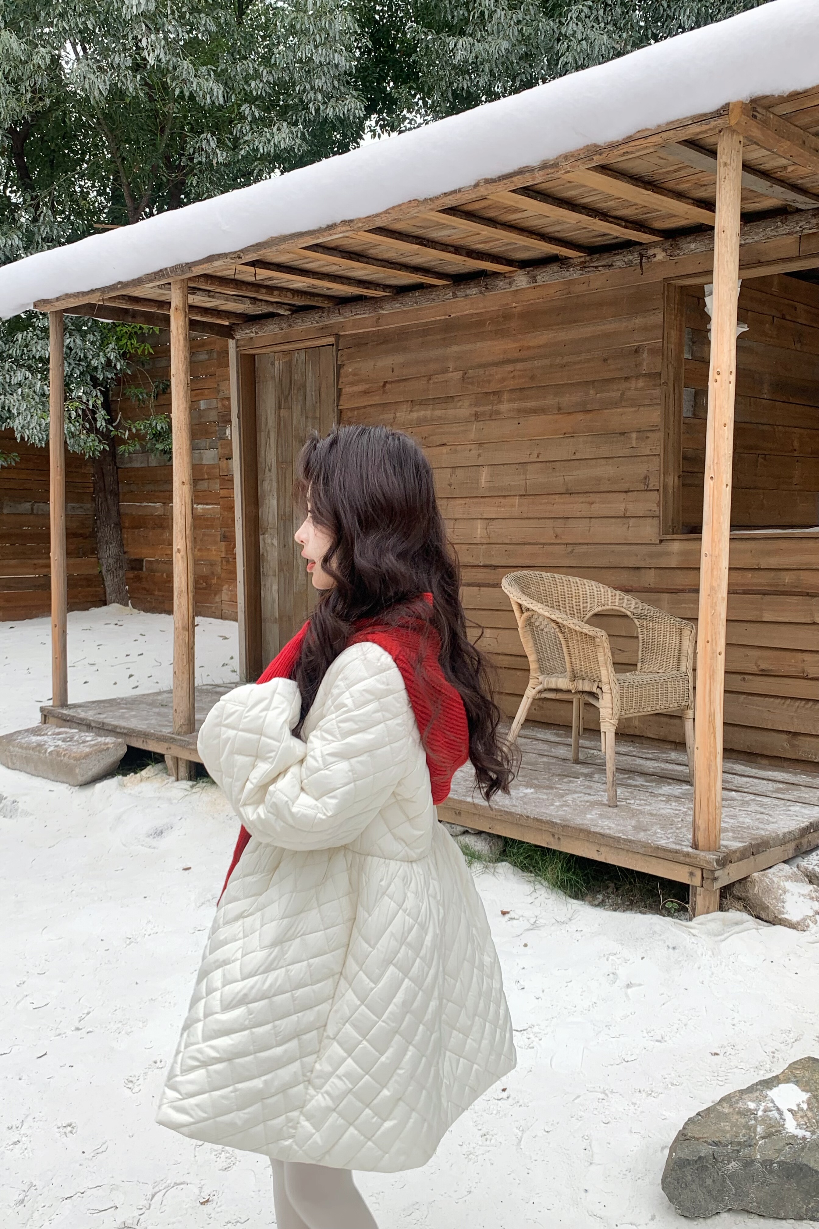 可可可欣【画报绵色棉服】品质女装洋气时尚休闲原创小众老钱风