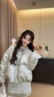 可可可欣【暗香探岁羽绒套装】女装洋气时尚休闲原创小众老钱风