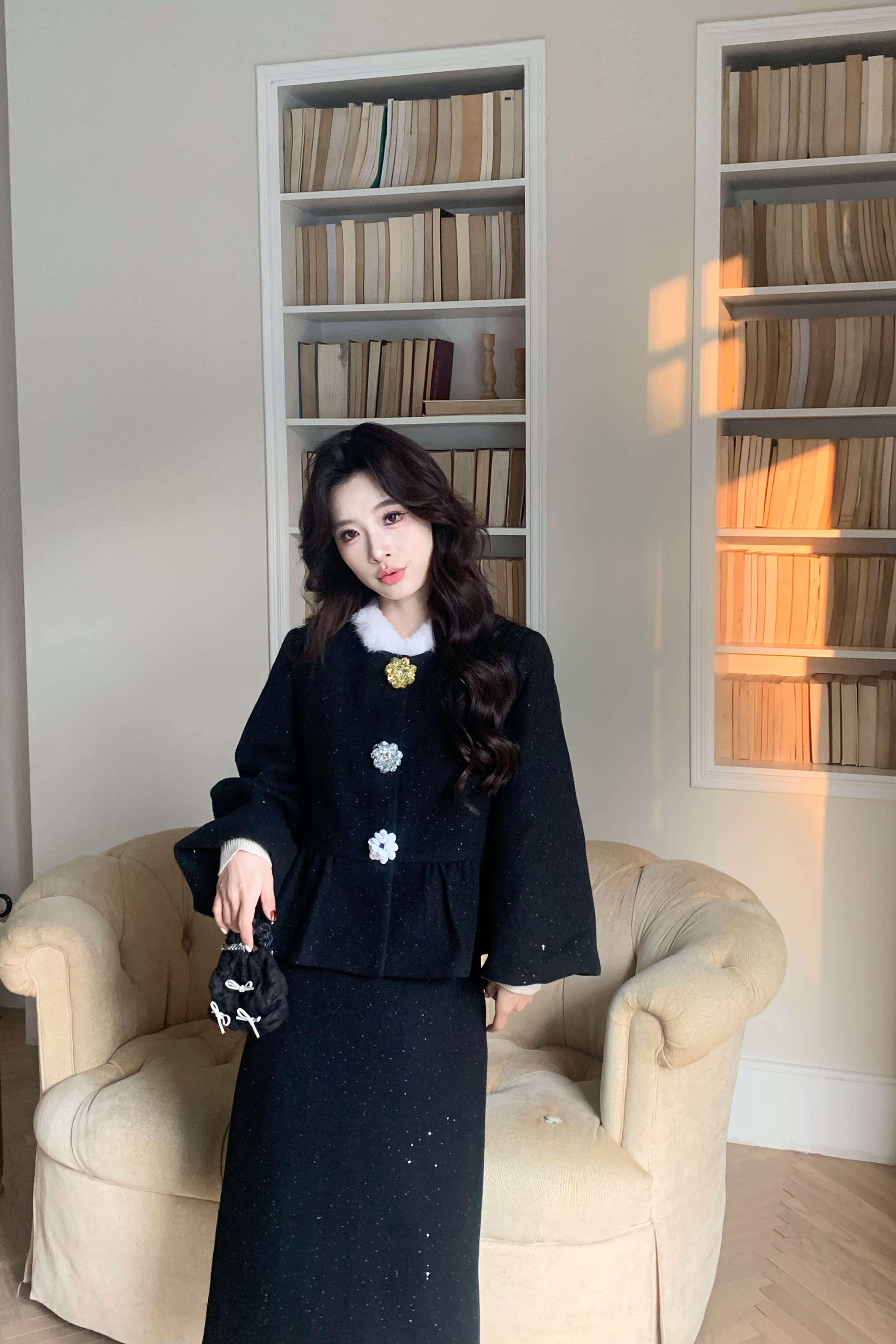 可可可欣【垦丁半岛羽绒套装】女装洋气时尚休闲原创小众老钱风