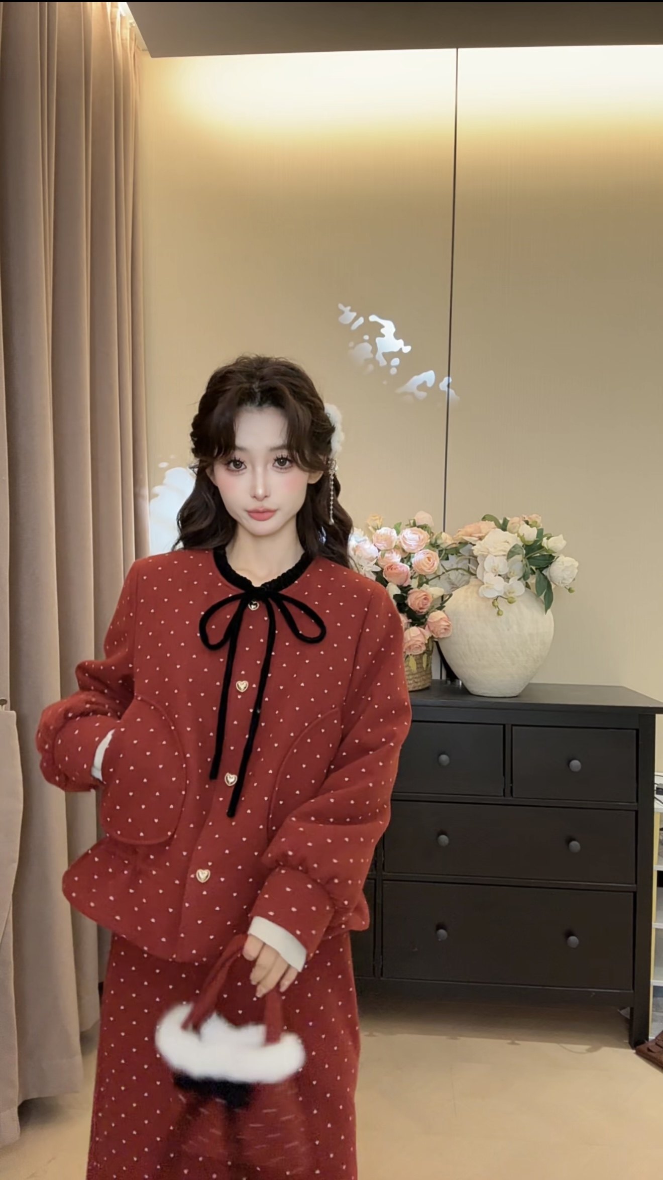 可可可欣【浆果花园羽绒套装】女装洋气时尚休闲原创小众老钱风