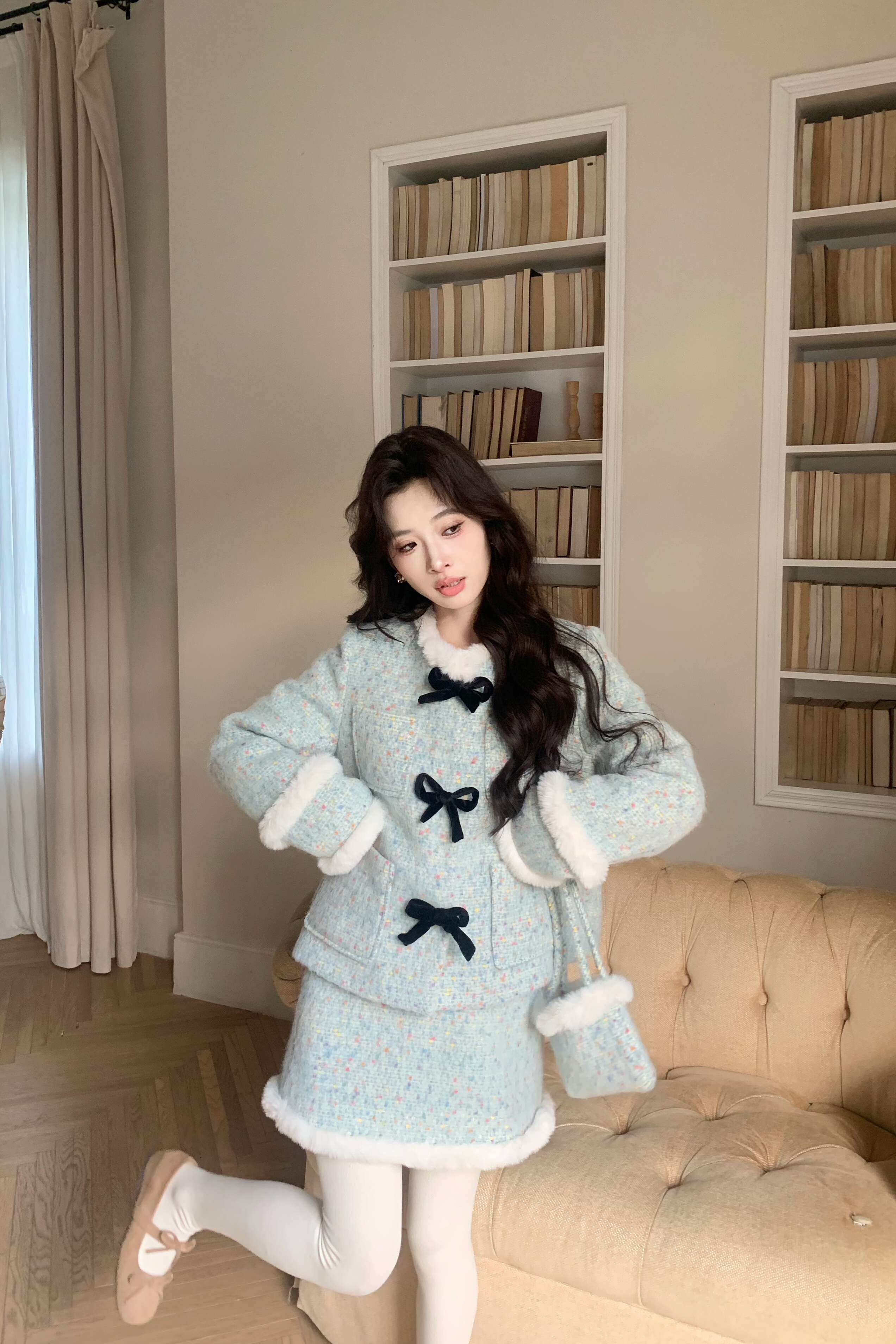 可可可欣【云上雪岛羽绒套装】女装洋气时尚休闲原创小众老钱风