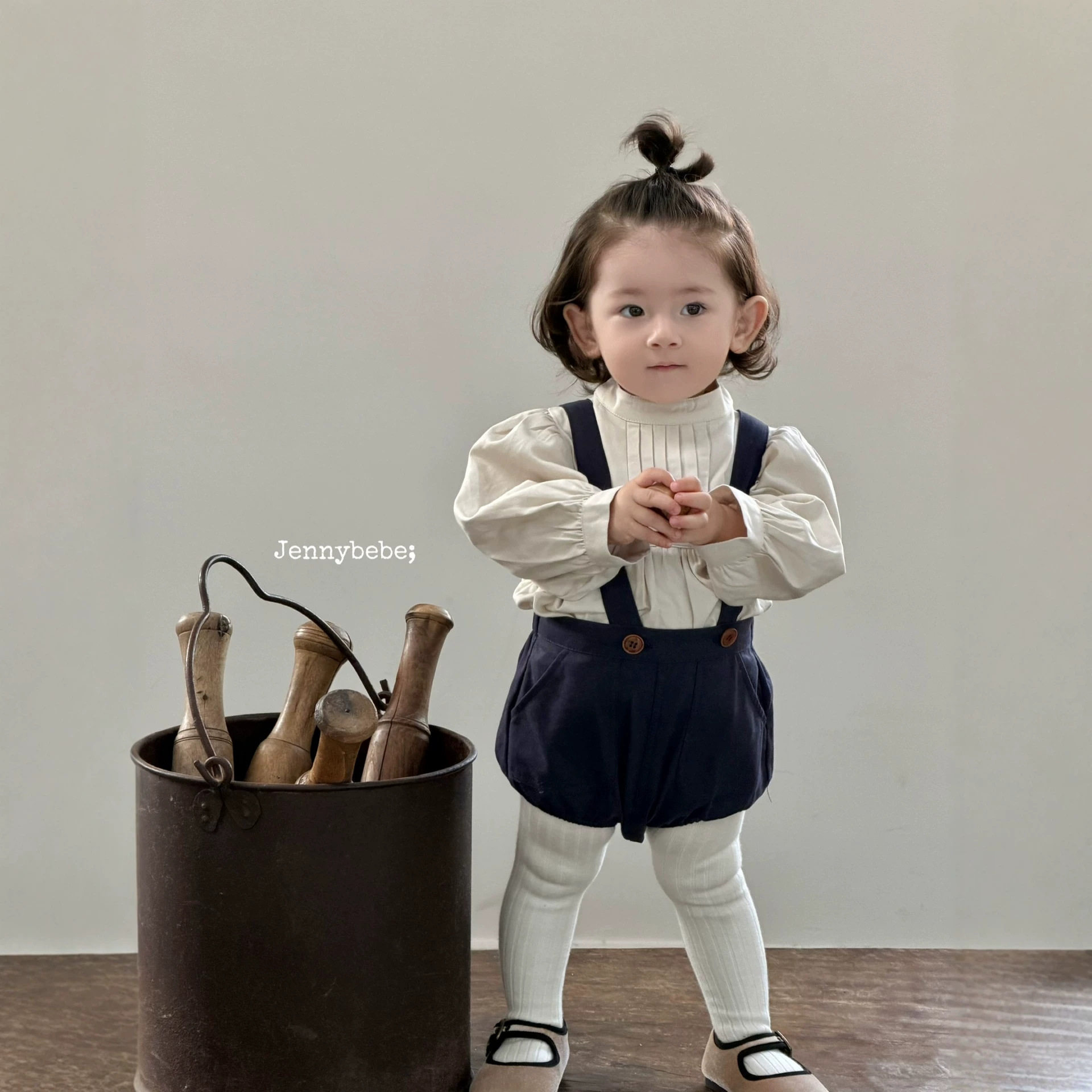 女童英伦秋季衬衫背带短裤套装