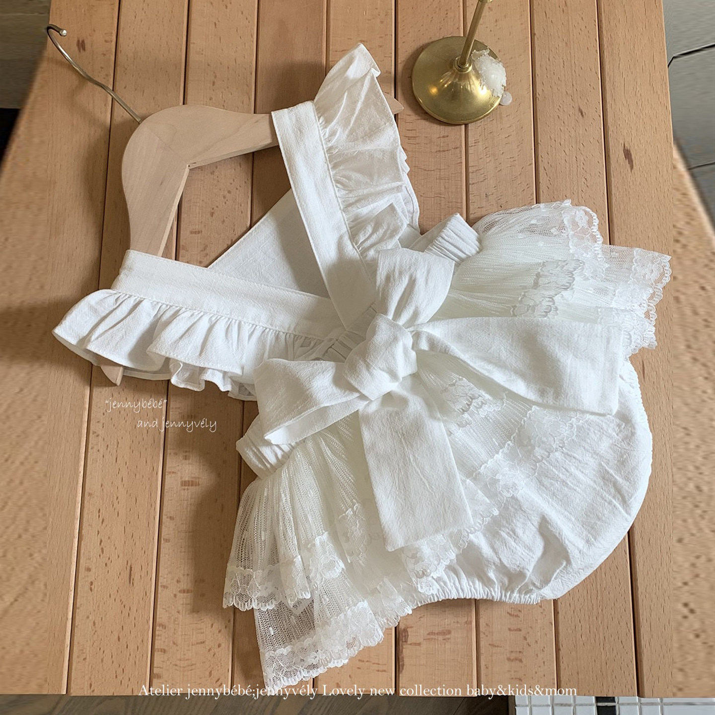 女宝夏薄网纱周岁百日宴哈衣