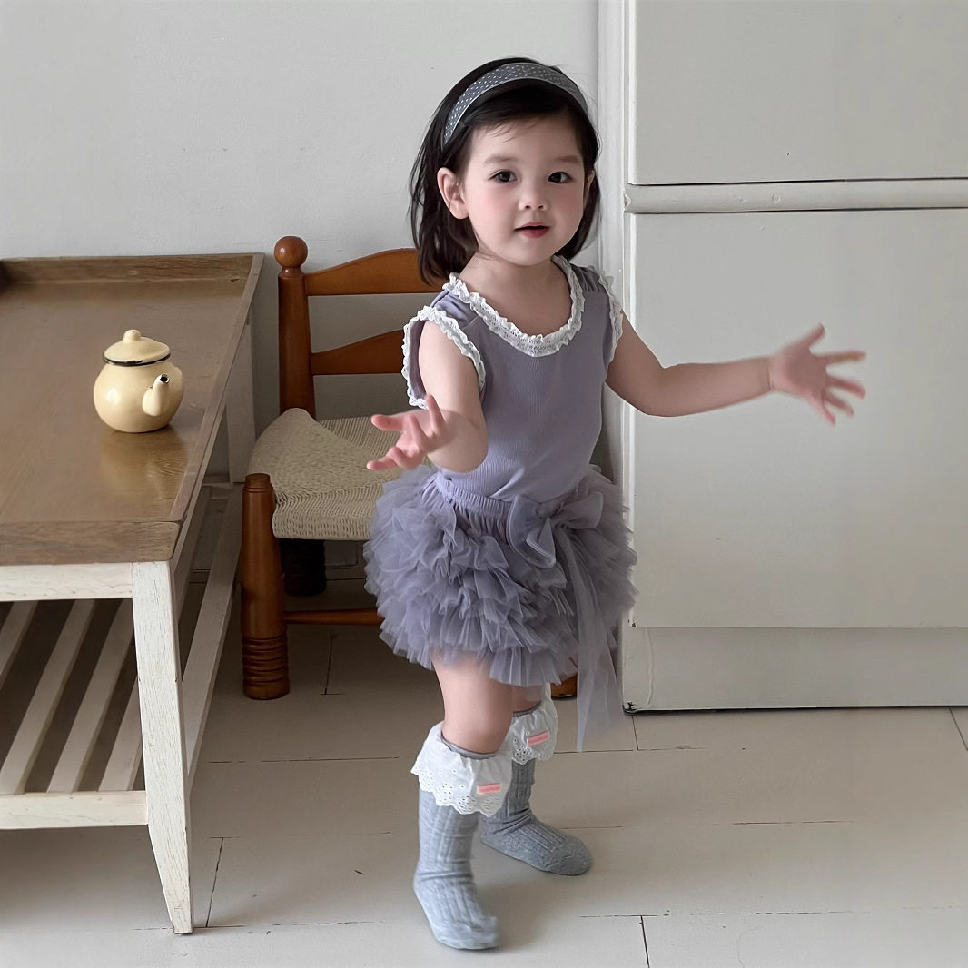 韩版女童A类纯棉背心蛋糕裙