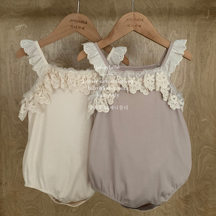 韩版童装夏季女宝宝吊带爬服
